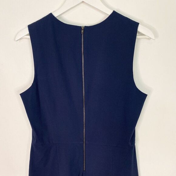 Theory Blue Sleeveless Sheath Dress with Pockets - Picture 5 of 8